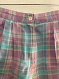 Pastel Plaid Shorts (S/M)