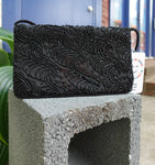 Black Beaded Crossbody Bag