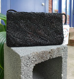 Black Beaded Crossbody Bag