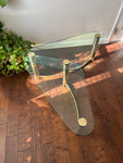 Pace Style Mid Century Brass and Glass Two Tier Coffee Table