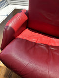 Red Leather Accent Chair