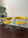 Yellow Barrel Chair Set (2)