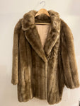 Faux Fur Pleated Coat Xl