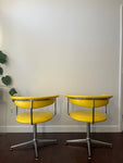 Yellow Barrel Chair Set (2)