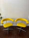 Yellow Barrel Chair Set (2)