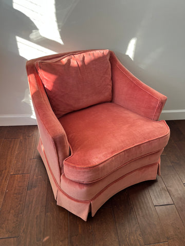 Pink Velvet Armchair