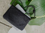 Black Beaded Crossbody Bag