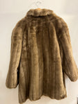 Faux Fur Pleated Coat Xl