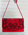 Red Beaded Crossbody