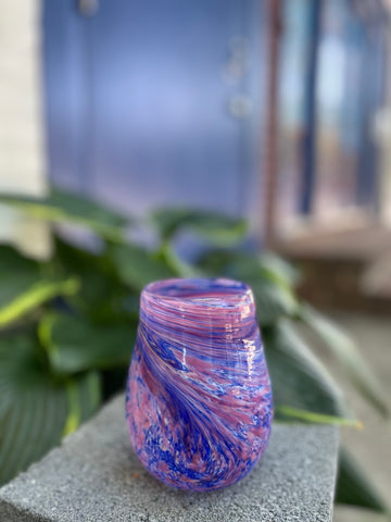 Hand Blown Art Glass Vase