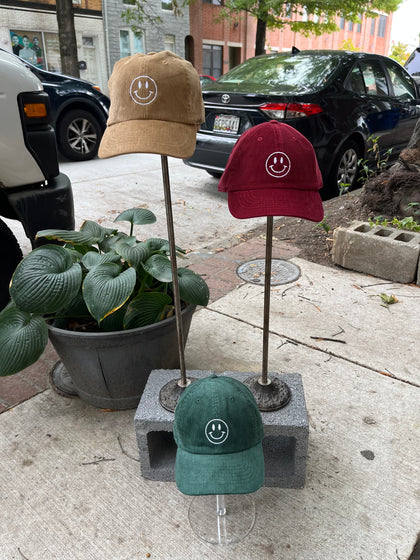 Corduroy Smiley Hats