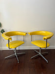 Yellow Barrel Chair Set (2)