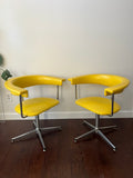 Yellow Barrel Chair Set (2)