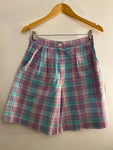 Pastel Plaid Shorts (S/M)