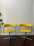 Yellow Barrel Chair Set (2)