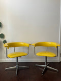 Yellow Barrel Chair Set (2)